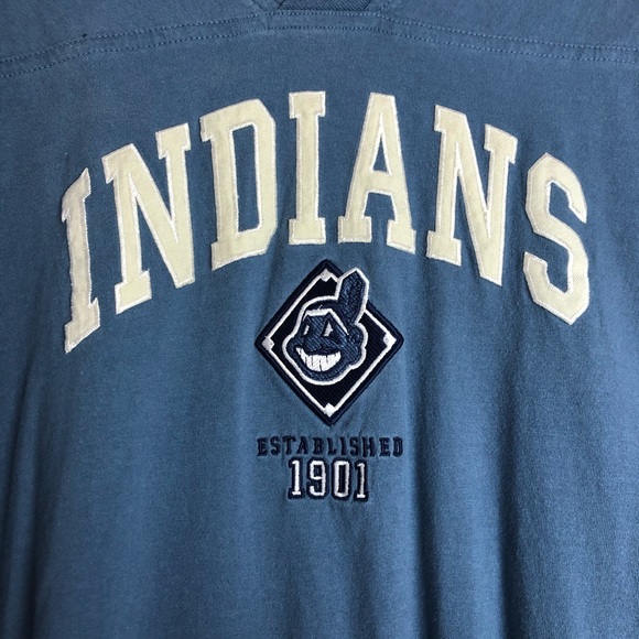 ๐ Cleveland Indians ๐ Lee Sport Baseball Tee - Picture 4 of 7